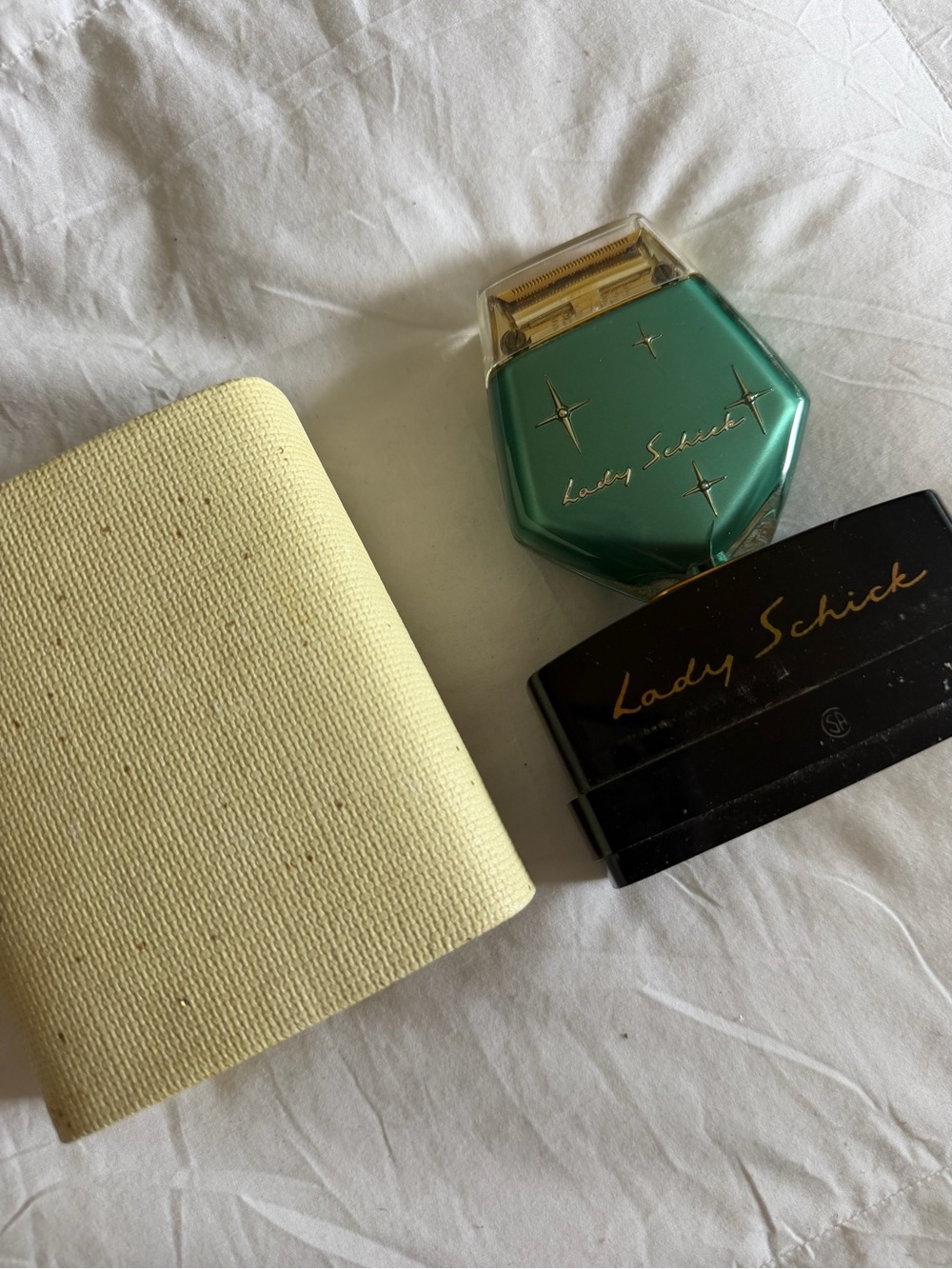 ✨Working Lady Schick Vintage 50s Green Starburst Razor with Case